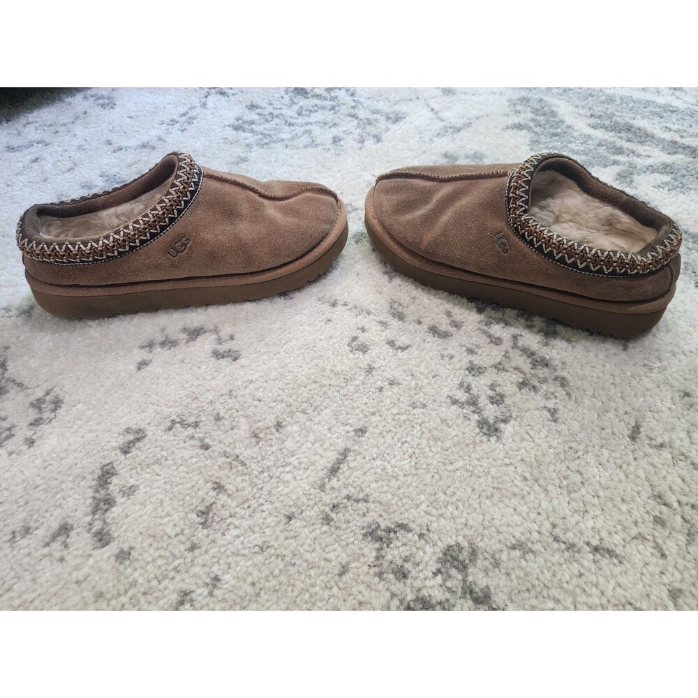 UGG Tasman Women's Brown Suede Sheepskin-Lined Slip-On Slippers US 7 - Picture 2 of 9